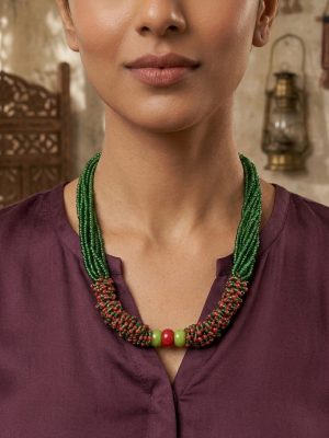 Handmade Glass Bead NECKLACE Girls Gujarati Garaba nk335
