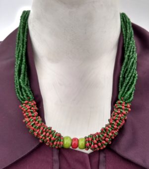 nk335 Handmade Glass Bead NECKLACE Girls Gujarati Garaba nk335