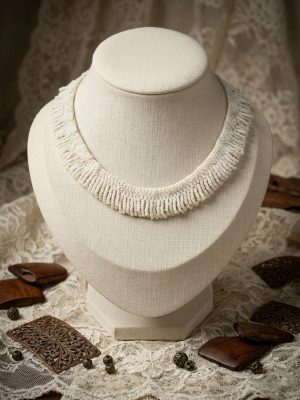 Bollywood Navratri White Color Necklace Choker nk336