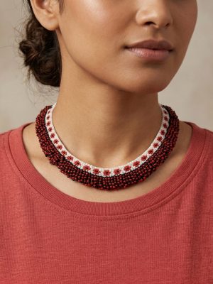 nk337 Festival Glass Beaded NECKLACE Jewelry Womens Gypsy Hippie nk337