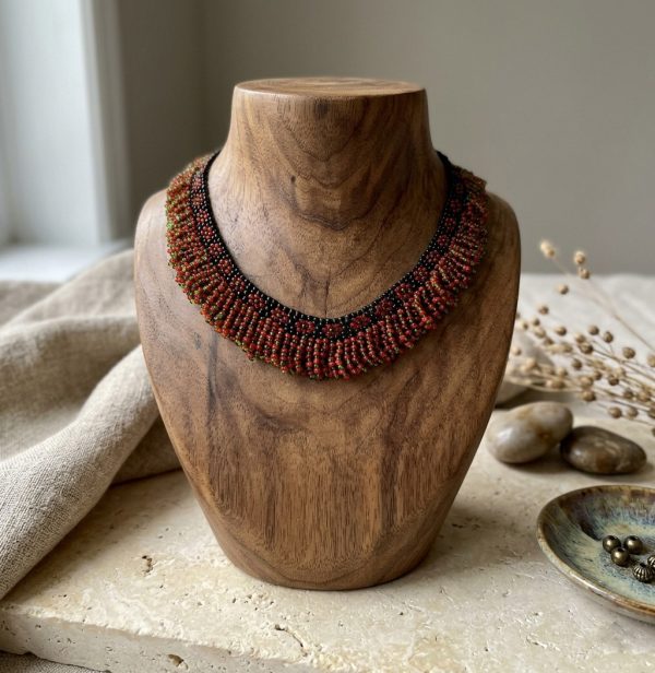Unique Glass Beaded NECKLACE w340
