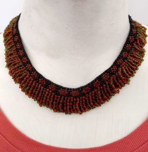 nk340 Unique Glass Beaded NECKLACE w340