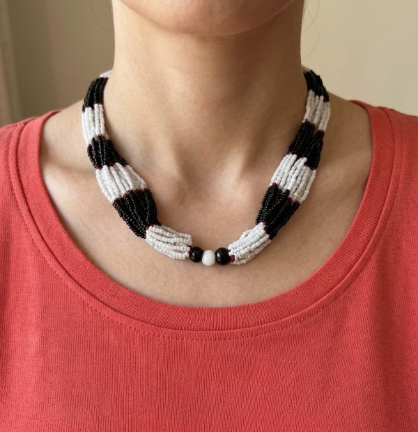 Fashion Jewelry Bohemia Tibetan Glass Beaded Necklace nk350