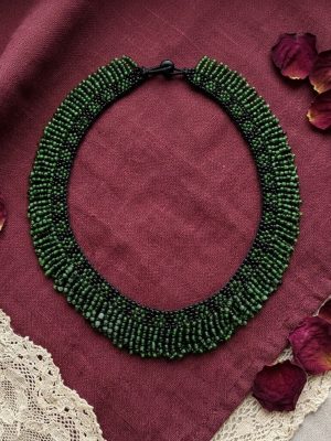 Choker Handcrafted Ethnic Indian Costume Glass Bead Jewelry nk351
