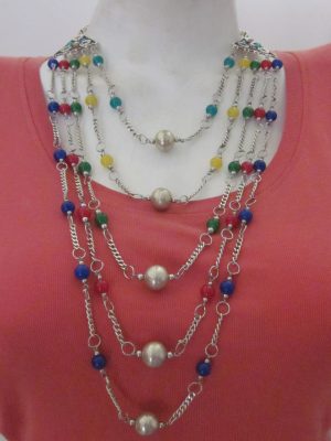 Bollywood Saree 5 Layered Long Boho Necklace nk397