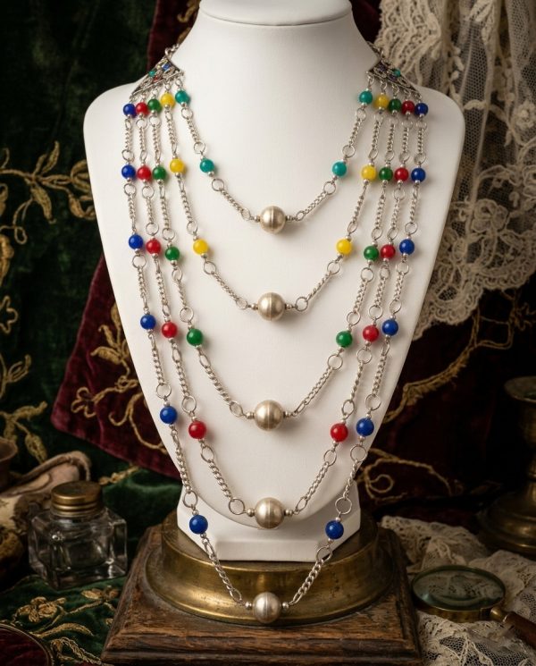 Bollywood Saree 5 Layered Long Boho Necklace nk397