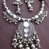Stylish Fancy Oxidized Traditional Oxidised Earrings Necklace nk44