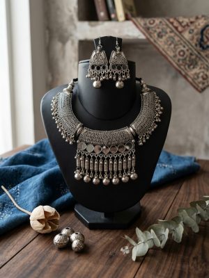 Tribal Costume Jewelry Earring Necklace Bellydance Goth nk47
