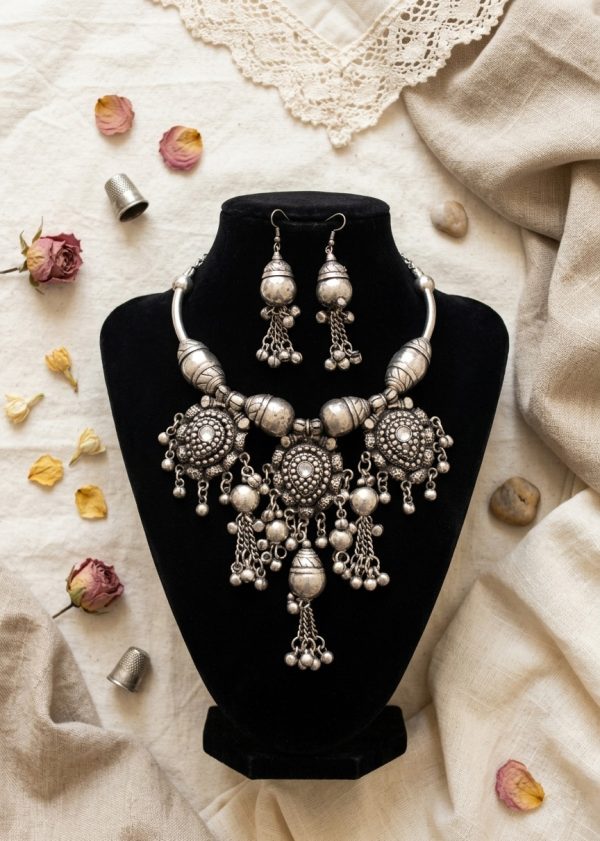 Choker Oxidized Necklace nk4