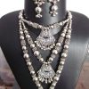 nk79 Tribal Costume Jewelry Earring 3 Layered Necklace Bellydance Goth nk79
