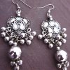 nk79_3 Tribal Costume Jewelry Earring 3 Layered Necklace Bellydance Goth nk79
