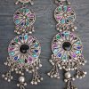 Navratri Garba Ethnic EARRING Gypsy Boho Hippy Antique Silver w187