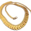 Golden Rajwadi Coin Necklace w372