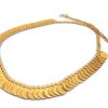 Golden Rajwadi Coin Necklace w372