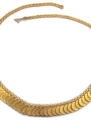 Golden Rajwadi Coin Necklace w372