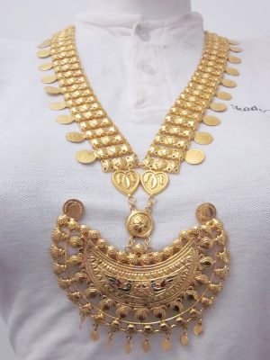 Golden Rajwadi Necklace w376