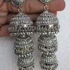 EARRINGS Gypsy Boho Hippie Pixie Oxidized Silver Polish w57