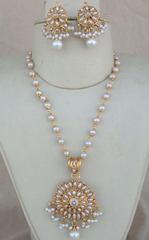 x148 Kundan Polki Long Chain Necklace x148
