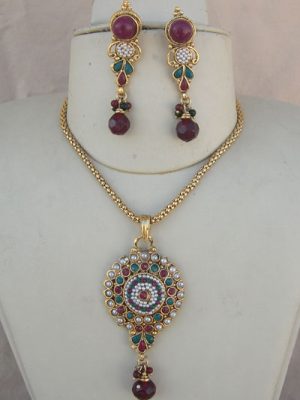 Kundan Polki Long Chain Necklace x221