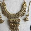 Garba Navratri Jewelry Sets for Women Golden Oxidized Afghani Bohemian Necklace With Earrings for Women and Girls y19