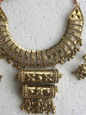 Garba Navratri Jewelry Sets for Women Golden Oxidized Afghani Bohemian Necklace With Earrings for Women and Girls y19