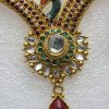 Polki Necklace Earrings Tikka Gold Tone Bridal Kundan Set y3825
