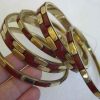 Indian Bangles Set of 5 Gold Oxidized Plated Bollywood Indian Sari Kada