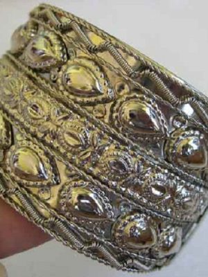 Kada Bracelet Silver Plated India Bollywood Sari dress girls y544
