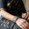 Kada Bracelet Silver Plated India Bollywood Sari dress girls y544