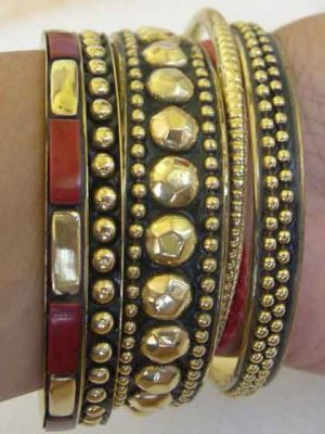 Gold plated Bangles for women 2.4 festival India Saree Fashion y551