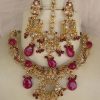 Gold plated Kundan Necklace Bridal Jewelry Set Ethnic y3815