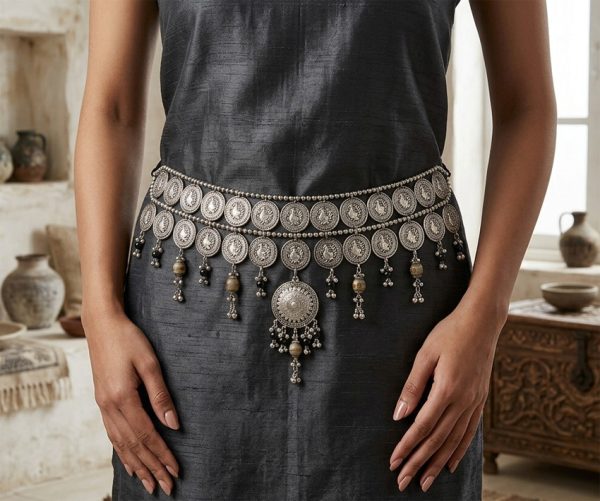 Bollywood Design Stylish Oxidized Silver Kamarband for Girls & Women bt91