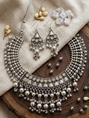 Tribal Design Fashion JEWELRY Artisan NECKLACE Earrings f1085
