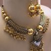 Gold Oxidized Gothic Banjara Rabari Necklace f1298