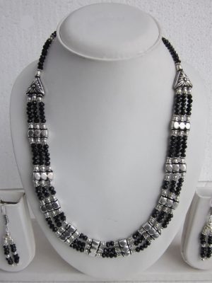 Moti Fashion Jewelry Earrings Necklace Set Bollywood f1449