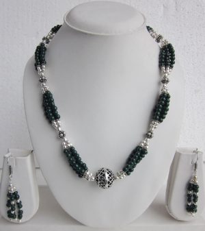 f1450 Silver plated Fancy girls Necklace Bridal Jewelry Set f1450