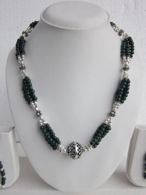 Silver plated Fancy girls Necklace Bridal Jewelry Set f1450