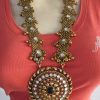 Gold Oxidized Traditional Boho Neckpiece Costume Jewelry Tribal Kuchi Gypsy Belly Dance Gothic Necklace f1527