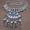 Oxidized Silver Plated Classic Style Navratri Necklace Set with Earrings f1598