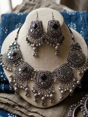Choker Artisan Look Indian Saree Girls Boho Necklace f417