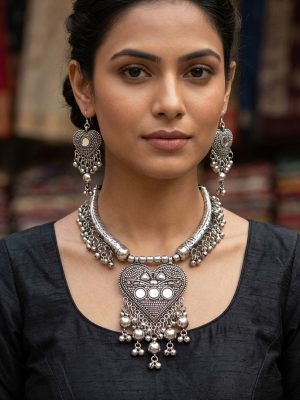 f491 Fashion Jewelry Artisan Necklace Earrings f491