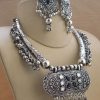Silver Vintage Kuchi Tribal JEWELRY Hasli Set f496