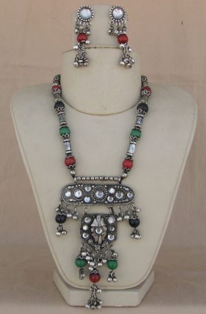 f71 Oxidized Boho Garba Silver Plated Vintage Set f71