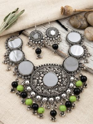 Girls Necklace Earring Gypsy Kuchi Gothic Peasant f840