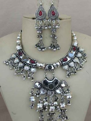 COSTUME JEWELRY Dance Tribal Necklace Earring Goth f857