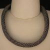 Snake Chain Silver Oxidized Necklace nk214