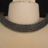 Snake Chain Silver Oxidized Necklace nk214