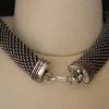 Snake Chain Silver Oxidized Necklace nk214