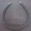 Snake Chain Silver Oxidized Necklace nk214