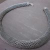 Snake Chain Silver Oxidized Necklace nk214